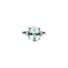 Bartorelli Italian Jewels | Anello in oro bianco 18 carati con acquamarina e dimanti bianchi taglio brillante - 34611243 (2)