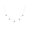 Bartorelli Italian Jewels | GIROCOLLO IN ORO ROSA CON STELLE DI DIAMANTI NERI - C054/13-OR-DN (1)