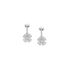 Bulgari | ORECCHINI FIOREVER IN ORO BIANCO 18 CARATI CON DUE DIAMANTI TONDI TAGLIO BRILLANTE E PAV&Egrave; DI DIAMANTI - - OR858830 (1)