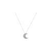 Bartorelli Italian Jewels | COLLANA IN ORO BIANCO E DIAMANTI CON PENDENTE LUNA IN PAV&Eacute; DI DIAMANTI - MN3773DW1 (1)