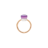 Pomellato | ANELLO NUDO - ANELLO IN ORO ROSA CON CASTONE IN ORO BIANCO E AMETISTA SFACCETTATA - A.B403/O6/OI - PAB4030O6000000OI (3)