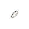 Bartorelli Italian Jewels | ANELLO OCTAGON IN ORO BIANCO SATINATO E DIAMANTI NERI - VR27415DKWS (1)