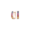 Bartorelli Italian Jewels | ORECCHINI IN ORO ROSA CON DIAMANTI BIANCHI E ZAFFIRI MULTICOLOR - KE1016/MS (1)