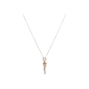 Bartorelli Italian Jewels | COLLANA IN ORO ROSA CON PENDENTE CORNETTO IN PAV&Eacute; DI DIAMANTI - VN27393DP (1)
