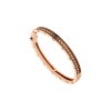 Bulgari | BRACCIALE B.ZERO 1 ROCK IN ORO ROSA 18 KT CON PROFILI IN CERAMICA NERA E SPIRALE CON BORCHIE - BR858864 - BR858864 (1)