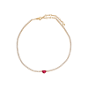 Bartorelli Italian Jewels | GIROCOLLO TENNIS IN ORO ROSA CON CON RUBINO E DIAMANTI BIANCHI - 171-2488 (1)