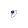 Bartorelli Italian Jewels | ANELLO TIPO SOLITARIO IN ORO BIANCO, DIAMANTI BIANCHI E ZAFFIRO BLU NATURALE TAGLIO CUORE - VR250403DSBW (1)