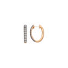 Bartorelli Italian Jewels | ORECCHINI A CERCHIO OVALE IN ORO ROSA E DIAMANTI BROWN - VE28786DBPS (1)