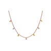 Bartorelli Italian Jewels | GIROCOLLO TENNIS IN ORO ROSA ZAFFIRI MULTICOLOR E DIAMANTI BIANCHI - AN2160/MCS (1)