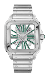 Cartier | SANTOS DE CARTIER, MODELLO GRANDE,  SCHELETRATO, ACCIAIO, MANUALE - WHSA0028 (1)