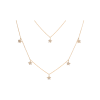 Bartorelli Italian Jewels | COLLANA GIROCOLLO A DOPPIO FILO IN ORO ROSA CON STELLE PENDENTI IN PAV&Eacute; DI DIAMANTI - GIR.. (1)