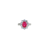 Bartorelli Italian Jewels | ANELLO ROSETTA IN ORO BIANCO CON RUBINO CENTRALE E CONTORNO DIAMANTI - 024-2063 (3)
