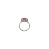 Bartorelli Italian Jewels | ANELLO ROSETTA IN ORO BIANCO CON RUBINO CENTRALE E CONTORNO DIAMANTI - 024-2063 (2)