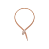 Bulgari | COLLANA SERPENTI PALLINI IN ORO ROSA 18 KT CON TESTA E CODA CON PAV&Eacute; DI DIAMANTI E OCCHI IN ONICE NERA. - 358434 (1)