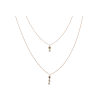 Bartorelli Italian Jewels | COLLANA A DOPPIO FILO IN ORO ROSA CON DIAMANTI BROWN PENDENTI - C058/19/3-S0 (1)