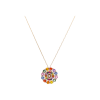 Bartorelli Italian Jewels | COLLANA RAINBOW IN ORO ROSA CON PENDENTE IN ZAFFIRI MULTICOLOR E DIAMANTI - KP1076/MS (1)