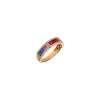 Bartorelli Italian Jewels | ANELLO IN ORO ROSA CON ZAFFIRI MULTICOLOR E DIAMANTI BIANCHI - KR1431/MS (1)