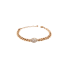 Bartorelli Italian Jewels | BRACCIALE GROUMETTE IN ORO ROSA CON PAV&Eacute; DI DIAMANTI - 000-4637NS (1)