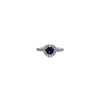 Bartorelli Italian Jewels | ANELLO ROSETTA IN ORO BIANCO CON ZAFFIRO CUORE BLU CENTRALE E PAV&Eacute; DI DIAMANTI - 372-3480 (2)