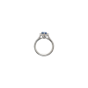 Bartorelli Italian Jewels | ANELLO ROSETTA IN ORO BIANCO CON ZAFFIRO CUORE BLU CENTRALE E PAV&Eacute; DI DIAMANTI - 372-3480 (3)