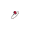 Bartorelli Italian Jewels | ANELLO ROSETTA IN ORO BIANCO CON RUBINO CENTRALE E CONTORNO DI DIAMANTI - 234-5278 (1)