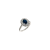 Bartorelli Italian Jewels | ANELLO ROSETTA IN ORO BIANCO CON ZAFFIRO BLU E CONTORNO DI DIAMANTI - 234-5326-B (1)