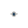 Bartorelli Italian Jewels | ANELLO ROSETTA IN ORO BIANCO CON ZAFFIRO BLU E CONTORNO DI DIAMANTI - 234-5326-B (2)