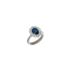 Bartorelli Italian Jewels | ANELLO IN ORO BIANCO CON ZAFFIRO BLU TAGLIO OVALE E DIAMANTI - 326-AN-1000 (1)