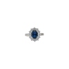 Bartorelli Italian Jewels | ANELLO IN ORO BIANCO CON ZAFFIRO BLU TAGLIO OVALE E DIAMANTI - 326-AN-1000 (2)