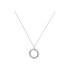 Bartorelli Italian Jewels | COLLANA IN ORO BIANCO CON PENDENTE CERCHIO IN PAV&Eacute; DI DIAMANTI - 190-5360 (1)