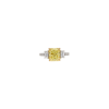 Bartorelli Italian Jewels | ANELLO SOLITARIO IN ORO BIANCO CON DIAMANTE  FANCY LIGHT YELLOW E DIAMANTI BIANCHI - 000-5053NS (2)