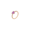Bartorelli Italian Jewels | ANELLO CUORE IN ORO ROSA CON ZAFFIRO ROSA E DIAMANTI BIANCHI - 262713 (1)