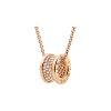 Bulgari | COLLANA B.ZERO1 CON CATENA IN ORO ROSA E PENDENTE IN ORO ROSA, CON PAVE' DI DIAMANTI LUNGO LA SPIRALE - CL856300 (1)