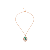 Bulgari | COLLANA SERPENTI IN ORO ROSA 18 KT, PENDENTE CON OCCHI DI ZAFFIRO BLU CON ELEMENTI IN MALACHITE E PAVE' DI DIAMANTI - CL858584 (1)