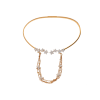 Bartorelli Italian Jewels | COLLANA RIGIDA IN ORO ROSA CON FIORI IN DIAMANTI E CATENE PENDENTI CON FIORI DIAMANTI - 1GA1790037/1/1 (1)