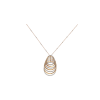 Bartorelli Italian Jewels | PENDENTE CON CATENA CERCHI CONCENTRICI IN ORO ROSA E ORO BIANCO CON PAV&Eacute; DI DIAMANTI - PE4397MO (1)