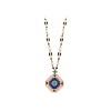 Bartorelli Italian Jewels | COLLANA  PENDENTE GEOMETRICA IN ORO ROSA CON PAV&Eacute; DI DIAMANTI, SMERALDI, LAPISLAZZULI, ZAFFIRI BLU E ONICE - QNKG03546DEMSBLAOXP (1)