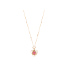 Bartorelli Italian Jewels | COLLANA FIORE PENDENTE IN ORO ROSA CON TOMALINA ROSA, DIAMANTI E MADREPERLA - QNKG04095DMPPTP (1)