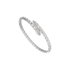 Bulgari | BRACCIALE SERPENTI VIPER IN ORO BIANCO CON DEMI-PAV&Eacute; DI DIAMANTI - BR859759 (1)