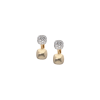 Pomellato | ORECCHINI NUDO  IN ORO ROSA E ORO BIANCO CON TOPAZIO BIANCO INCOLORE E PAVE' DI DIAMANTI - POC4020O6WHRDB0TB (1)