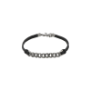 Mano | J . | BRACCIALE GROUMETTE NAUTICA IN TITANIO CON DIAMANTI BLACK E LACCIO NERO - BRG1001 (1)
