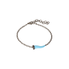 Mano | J . | BRACCIALE CHARMS UOMO LUCKY HORN CON CORNETTO SMALTATO AZZURRO IN TITANIO, 5 BLACK E CATENA - CHBRT5BBRKSM_AZZURRO (1)