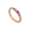 Bulgari | BRACCIALE BULGARI TUBOGAS COLOR IN ORO ROSA CON DIAMANTI E RUBELLITE - BR860811 (1)
