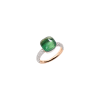 Pomellato | ANELLO NUDO CLASSIC IN ORO ROSA E ORO BIANCO,  PRASIOLITE AGATA E DIAMANTI - PAC0040O6WHRBPAAV (1)