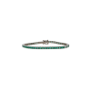 Bartorelli Italian Jewels | BRACCIALE TENNIS IN ORO BIANCO CON SMERALDI E SATELLITI DIAMANTI - 417-Q295 (1)
