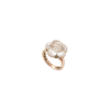 Pasquale Bruni | ANELLO BON TON IN ORO ROSA CON CRISTALLO DI ROCCA, DIAMANTI BIANCHI E CHAMPAGNE - 16109R (1)