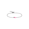 Mano | J . | BRACCIALE CHARMS UOMO LUCKY HORN CON CORNETTO MINI SMALTATO FUCSIA IN TITANIO, 3 BLACK E CATENA - BRC1010 (1)