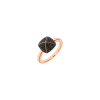 Bartorelli Italian Jewels | ANELLO IN ORO ROSA CON BORCHIA GRANDE DI DIAMANTI NERI - ANBORCHIASINGGORBLK (1)