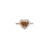 Bartorelli Italian Jewels | ANELLO IN ORO BIANCO 18 CARATI CON DIAMANTE FANCY BROWNISH ORANGY PINK TAGLIO CUORE E PAV&Eacute; DI DIAMANTI BIANCHI TAGLIO BRILLANTE - F.273D (2)