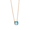 Pomellato | POMELLATO - NUDO - PENDENTE CON CATENA NUDO - PENDENTE NUDO PETIT IN TOPAZIO AZZURRO CON CATENA IN ORO ROSA - F.B601/O6/OY - PCB6010O6000000OY (1)
